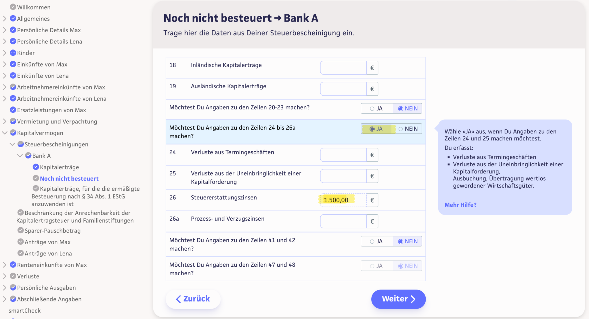 Wo Trage Ich Sterbegeld In Der Einkommensteuererklärung Ein Wo trage ich private Zinseinkünfte und Steuererstattungszinsen ein?
