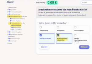 Wie trage ich die Tagespauschale ein?