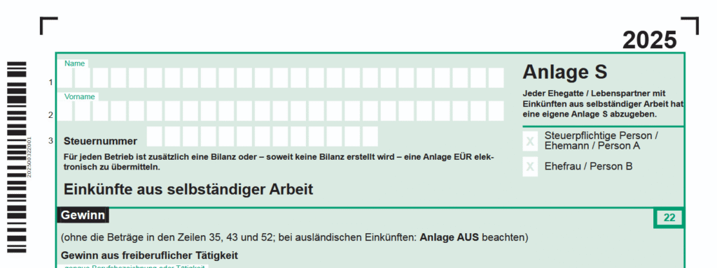 Steuererklärung für Selbstständige
