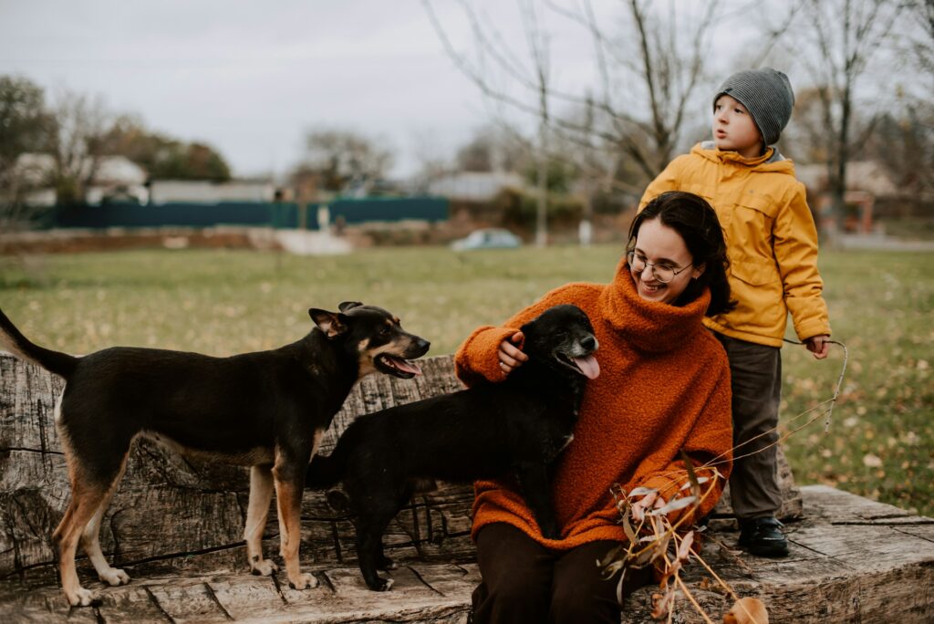 Hunde und Familie