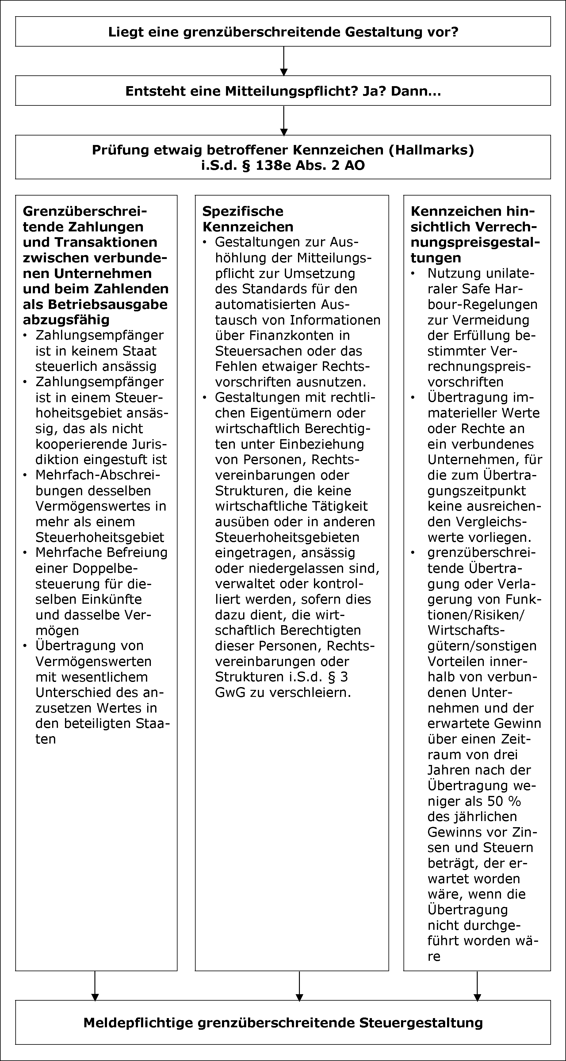 Prüfung von Kennzeichen gem. § 138e Abs. 2 AO